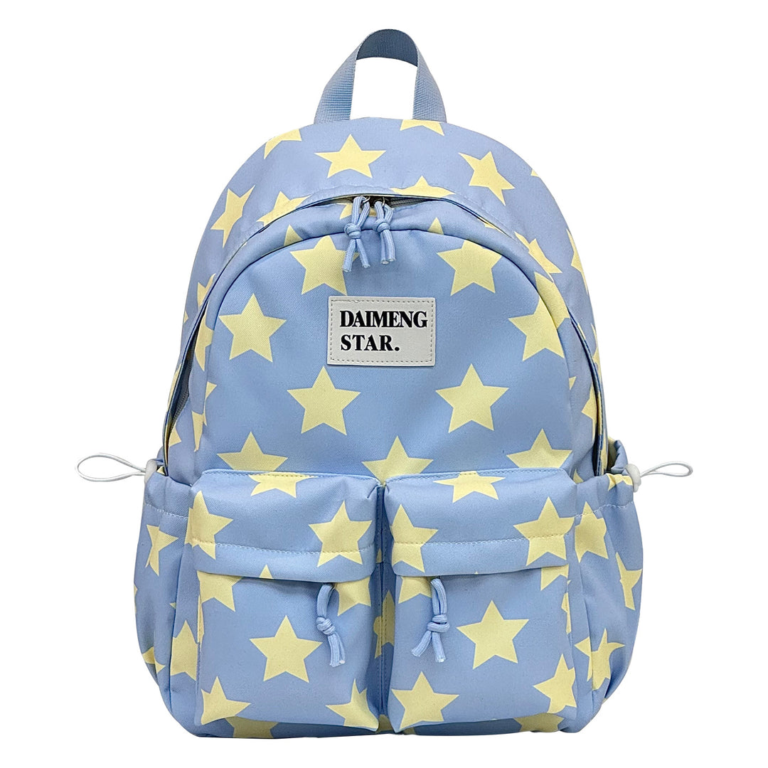 Star-Patterned Casual Backpack Bowlift