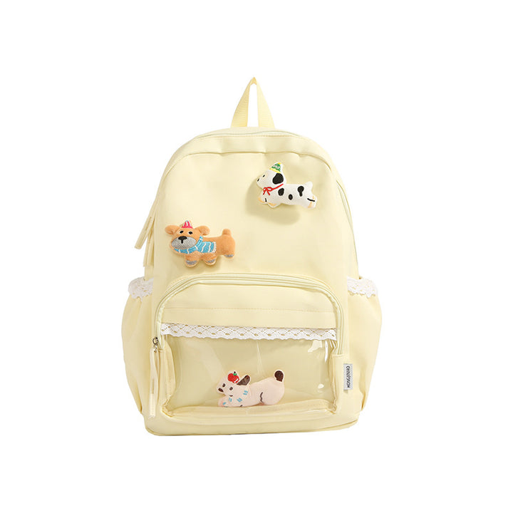 Cute Animal-Themed Embroidered Backpack Bowlift