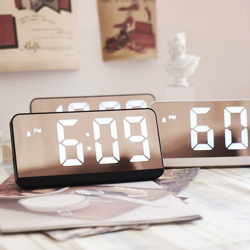 Digital LED Alarm Clock in Modern Design Bowlift