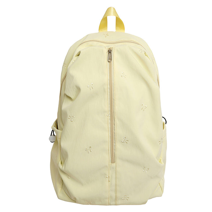 Embroidered Bow Design Backpack Bowlift