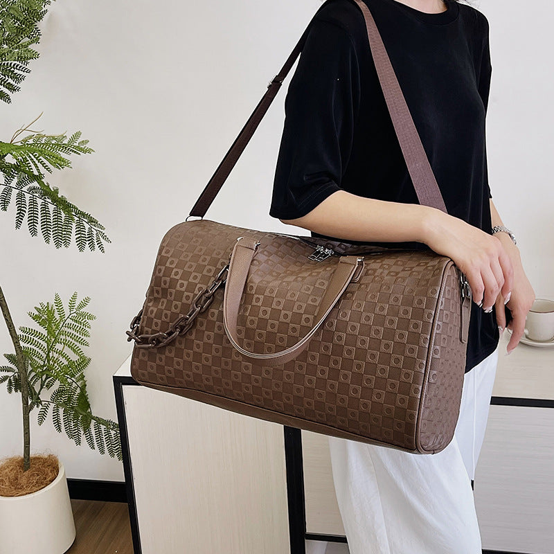 Premium Vegan Leather Travel Duffle Bag Bowlift