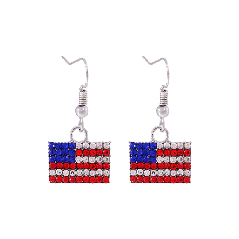 Women's long multi-layer star drop earrings with crystal embellishments and rhodium-plated alloy Bowlift