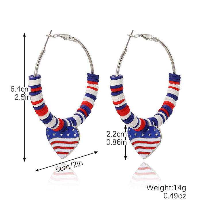 Unisex nan beaded patriotic keychain charm with MAGA letter cubes and enamel star pendant Bowlift