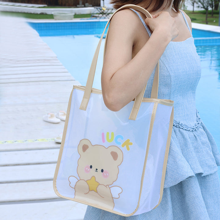 Leisure Handbag With Cute Bear Design Bowlift