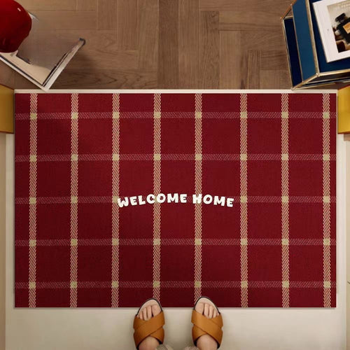 Plaid Welcome Mat Bowlift