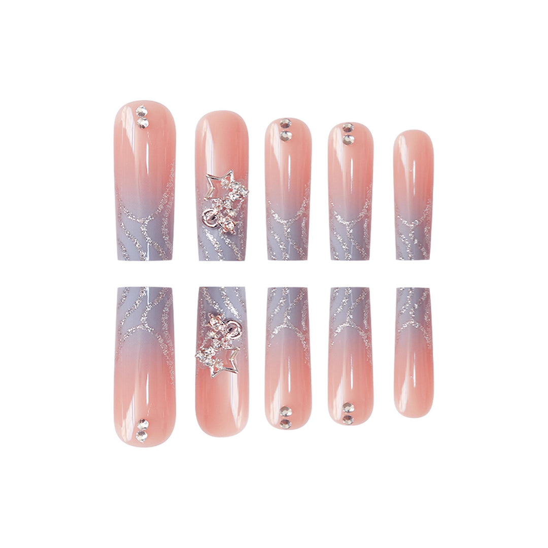 Premium Glittery Star-Designed Nail Enhancements Bowlift