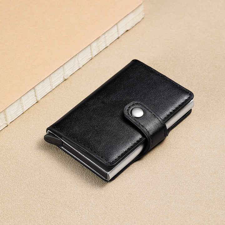 RFID-Blocking Leather Cardholder Bowlift