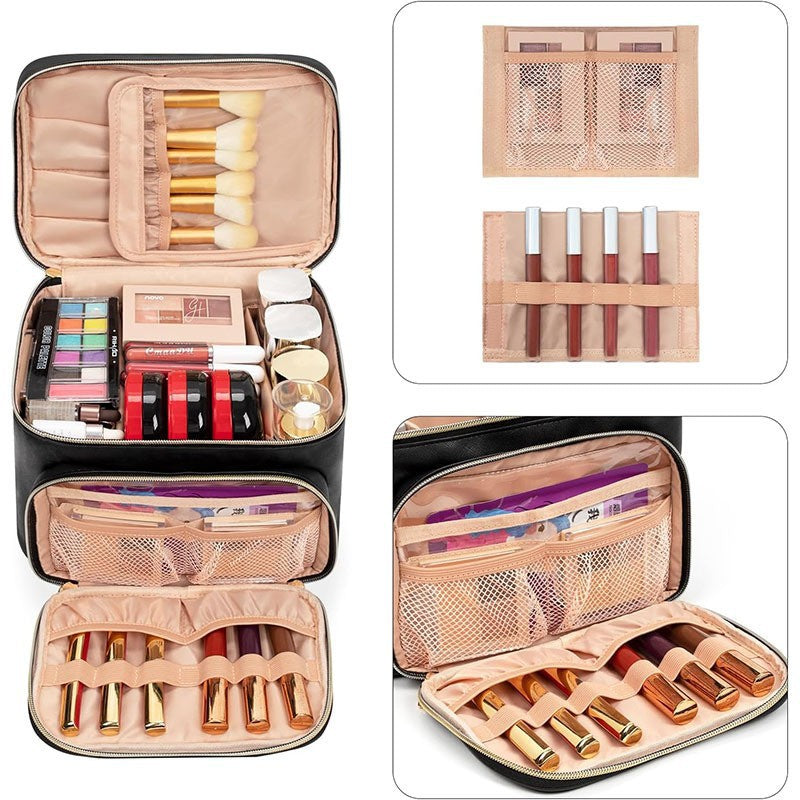 Luxurious Cosmetic Organizer Bag with Separate Compartment System Bowlift