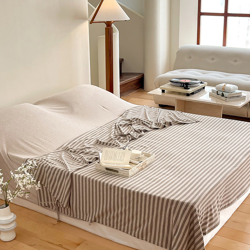 Women's living room blanket made of high-quality cotton with fine stripes Bowlift