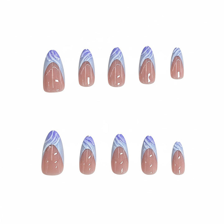Artistic Watercolor Press-On Nail Set Bowlift