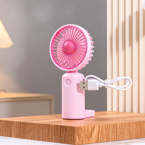 Women's Portable Mini Fan with Flexible Tilt and USB Charging Function Bowlift