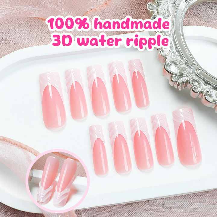 Artificial nail design with elegant 3D pattern Bowlift
