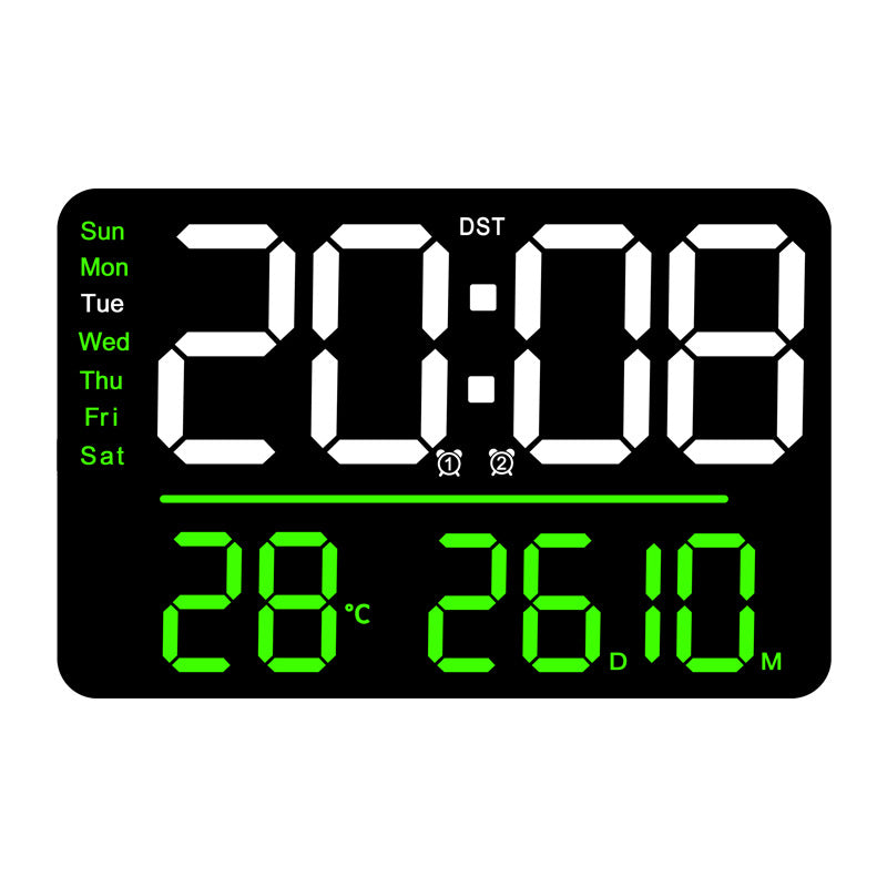 Digital Alarm Clock with Multifunction Temperature and Day of the Week Display Bowlift
