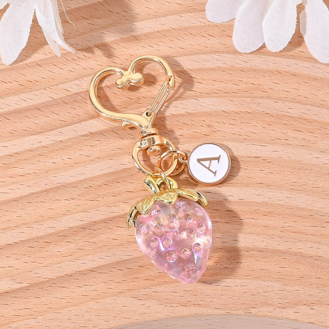Keychain with Fruity Strawberry Design Bowlift