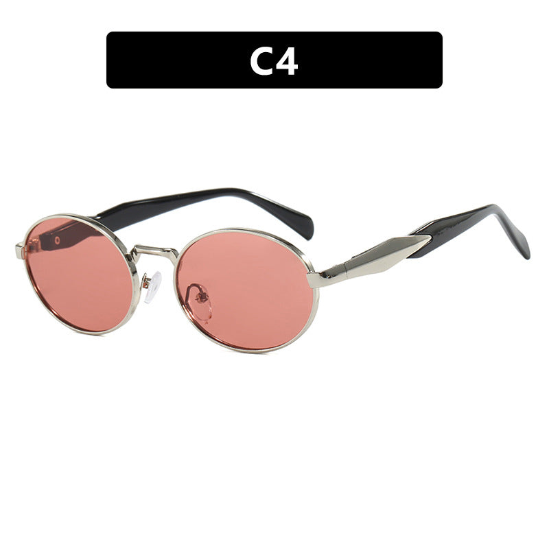 Women's designer sunglasses with unique oval frame and luxurious accents Bowlift