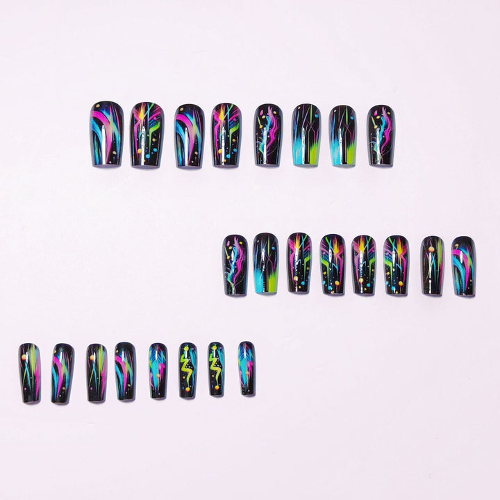 Neon Glow-In-The-Dark Nail Art Bowlift