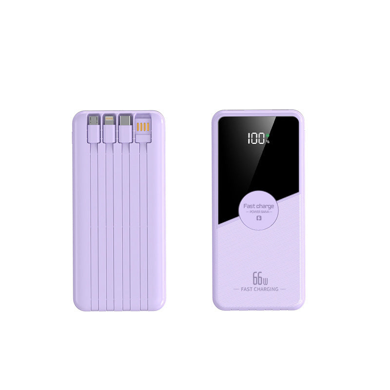 Multifunctional fast charging power bank with integrated cables Bowlift