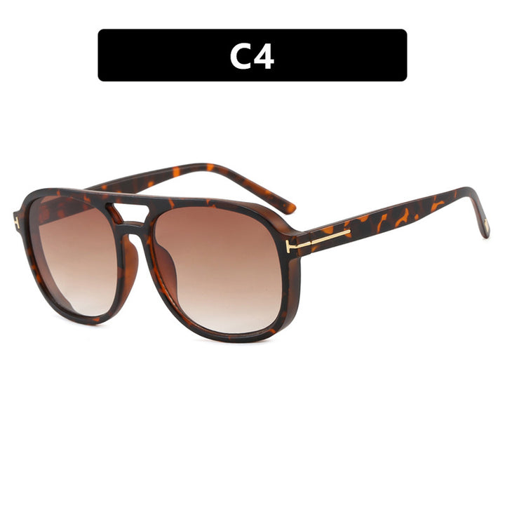 Women's square sunglasses with luxurious plastic frame and mirrored lenses Bowlift