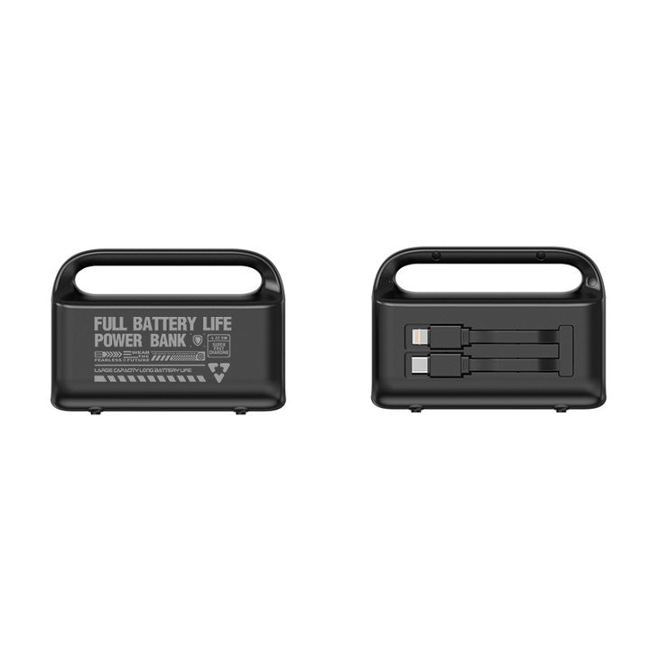 Portable power bank with ergonomic grip and integrated charging ports Bowlift