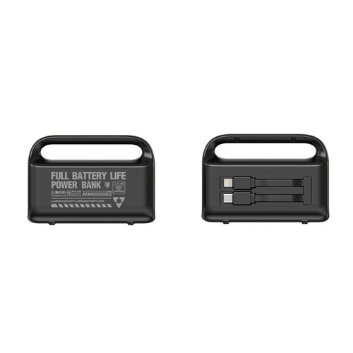 Portable power bank with ergonomic grip and integrated charging ports Bowlift