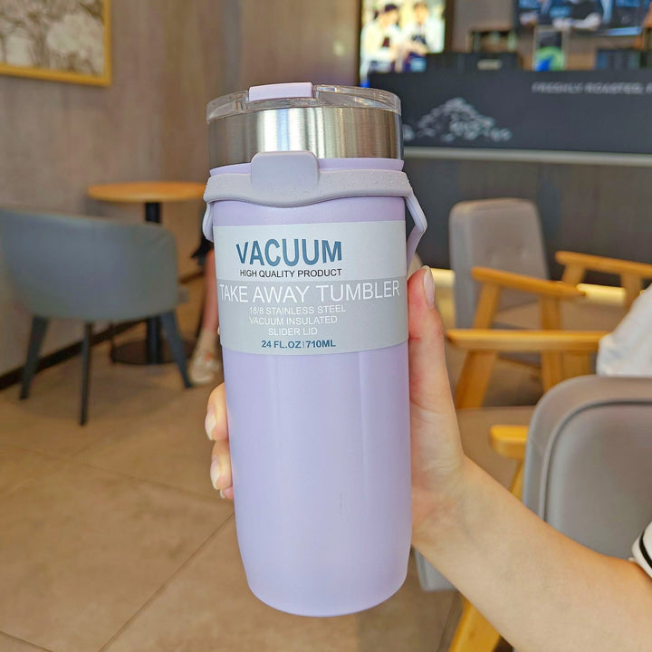 Women double-walled thermos mug with non-slip silicone base Bowlift