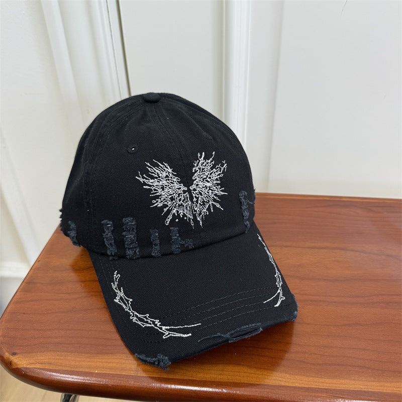 Women's Distressed Graphic Baseball Cap Bowlift