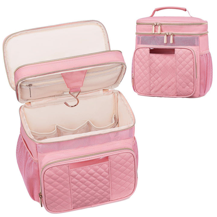 Cosmetic Organizer Bag with Versatile Compartment Layout Bowlift