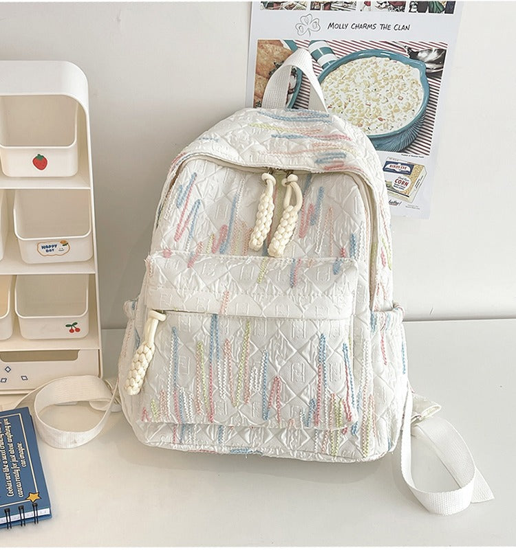 Trendy Textured Backpack Bowlift