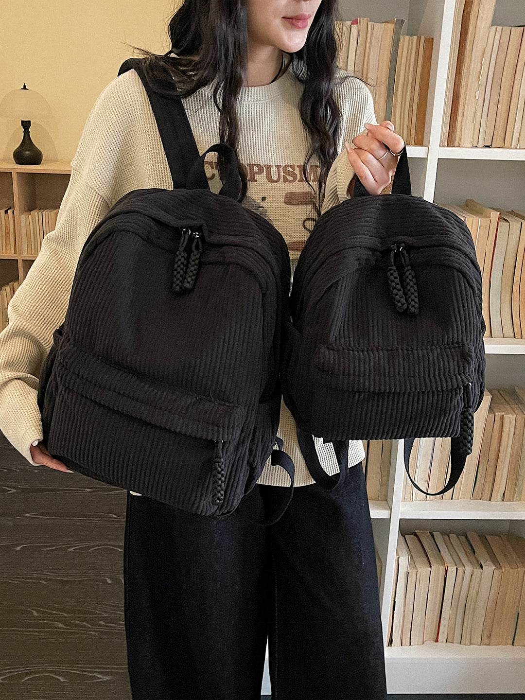 Cord-Backpack with Comfortable Straps Bowlift