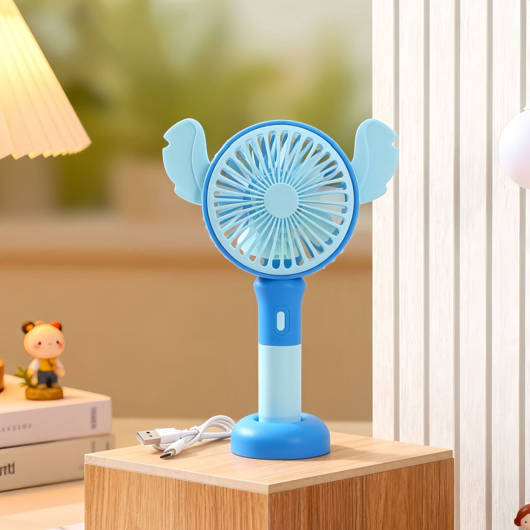Women's Portable Hand Fan in Playful Elephant Design Bowlift