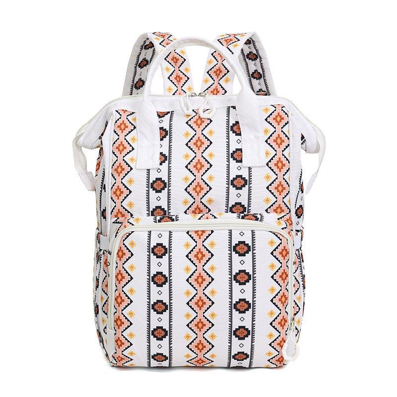 Geometric Patterned Travel Backpack