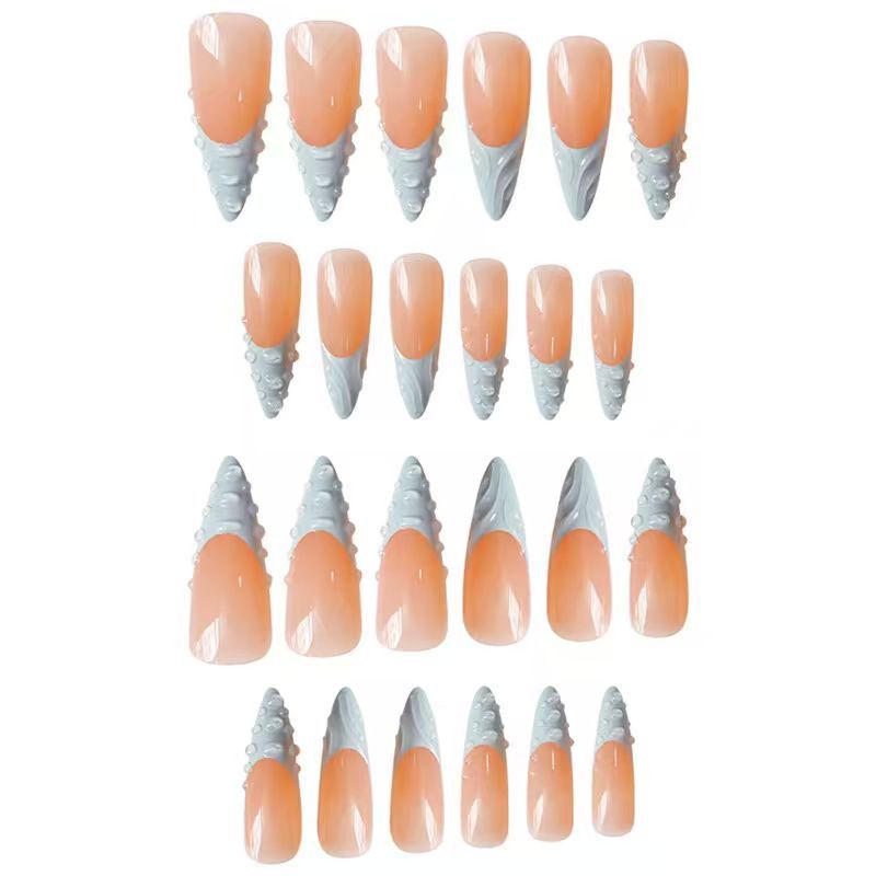 Artistic 3D Textured Nail Enhancements Bowlift