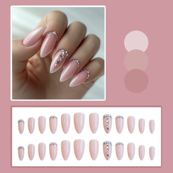 Nail set with elegant glitter accents Bowlift