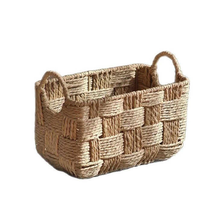 Handcrafted Natural Fiber Storage Basket