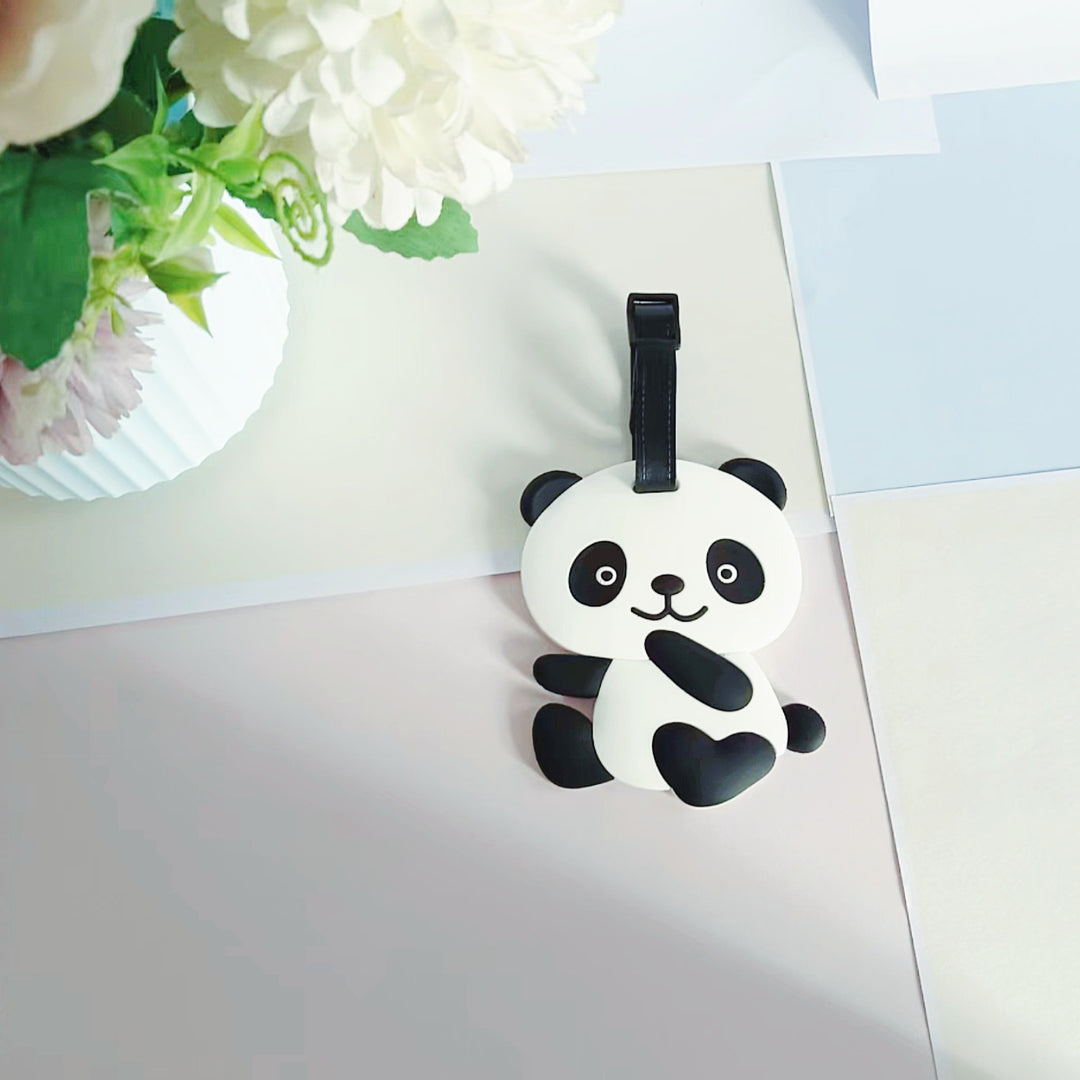 Unisex Panda-Themed Luggage Tag Bowlift