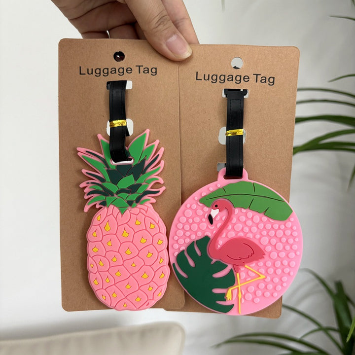 Pineapple-Themed Silicone Luggage Tag Bowlift