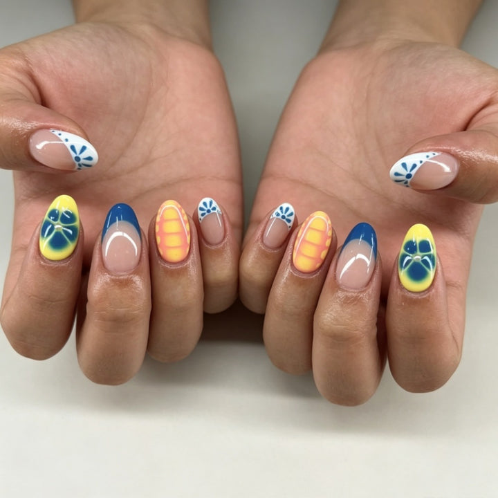 Chic Almond-Shaped Press-On Nail Set Bowlift