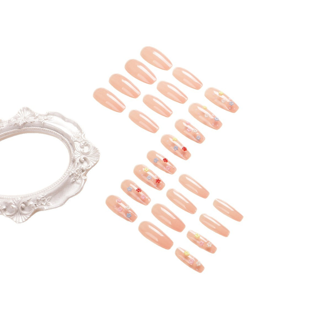 Floral Design Press-On Nail Set Bowlift