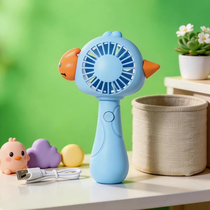 Women's portable handheld fan in creative animal design Bowlift