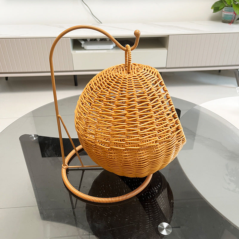 Modern Hanging Woven Basket Stand Bowlift