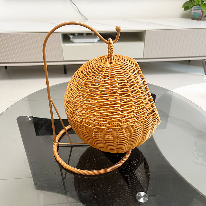 Modern Hanging Woven Basket Stand Bowlift