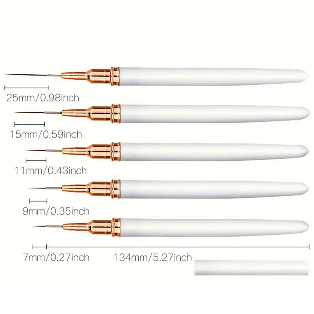 Precision Nail Art Detailing Brushes Set Bowlift
