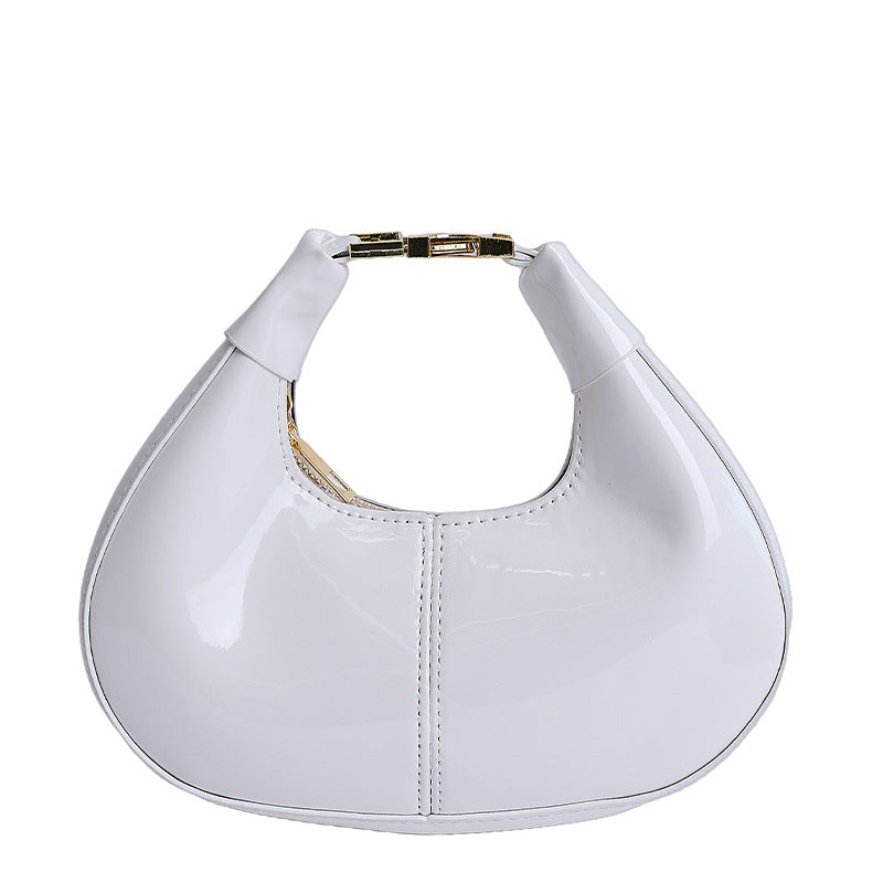Glossy Patent Leather Evening Handbag Bowlift