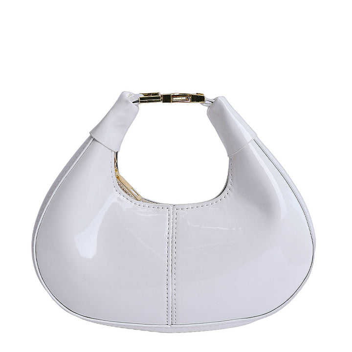 Glossy Patent Leather Evening Handbag Bowlift
