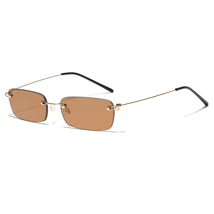 Ladies stylish rectangular sunglasses with high-quality metal frame Bowlift