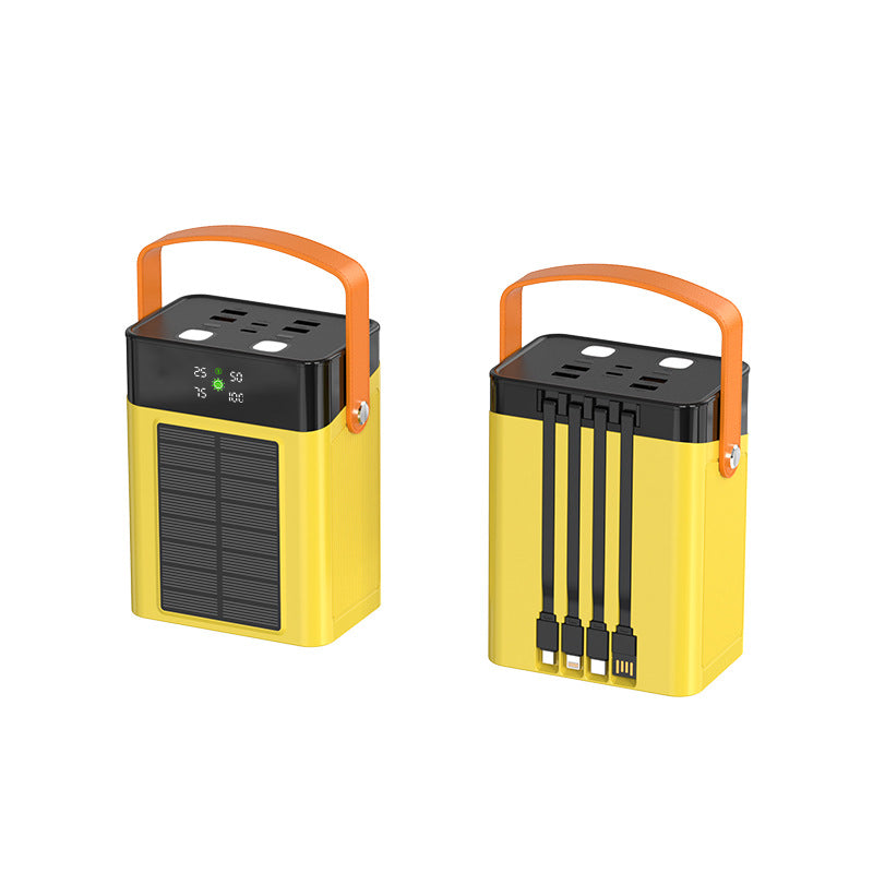 Portable solar power bank with multifunctional charging port and intuitive LED display Bowlift