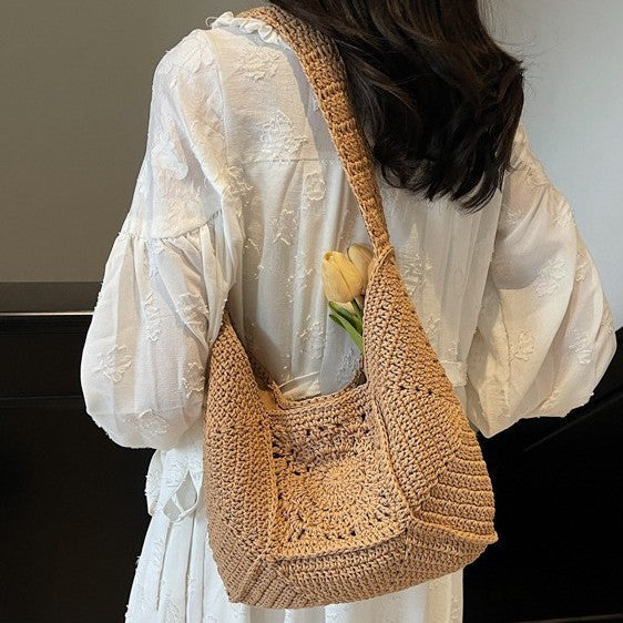 Handcrafted Macrame Tote Bag with Unique Pattern Bowlift