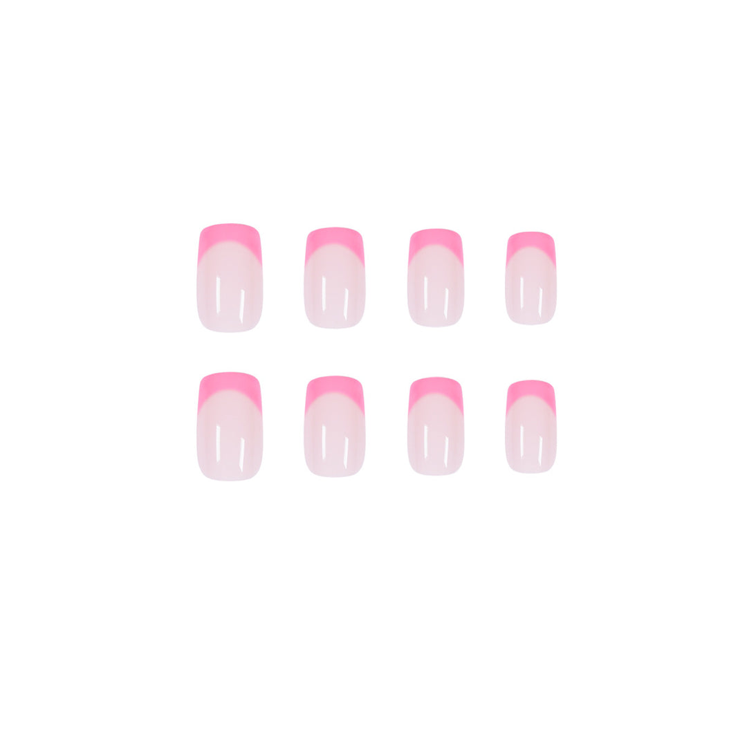 Artificial nail art with elegant French tip Bowlift