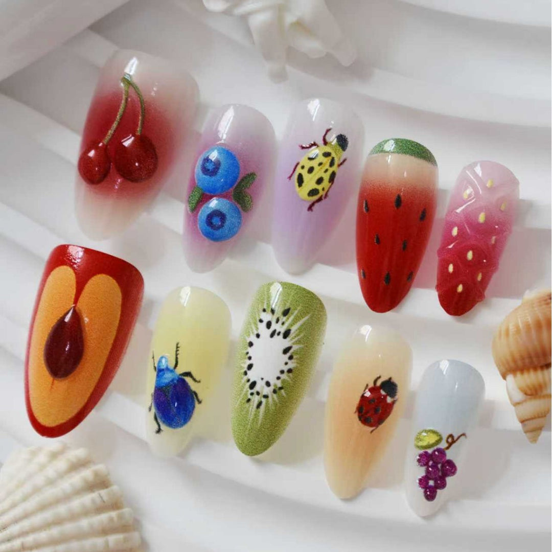 Artistic 3D Fruit Nail Design Bowlift