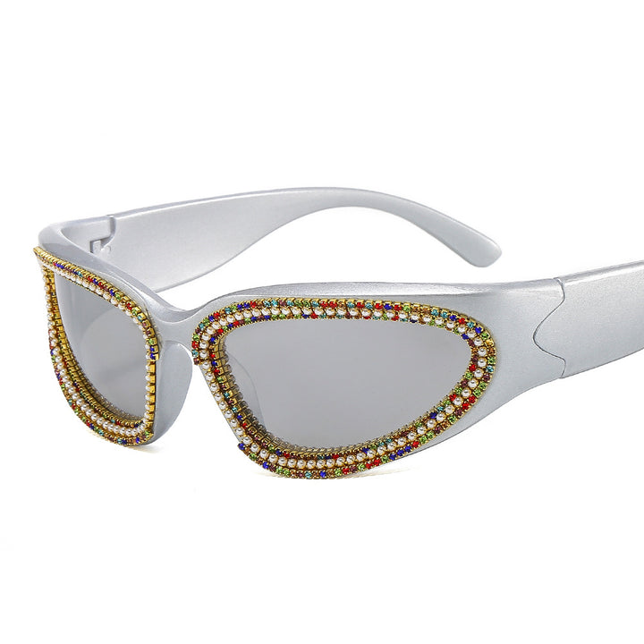 Ladies stylish sunglasses with sparkling crystal frame Bowlift